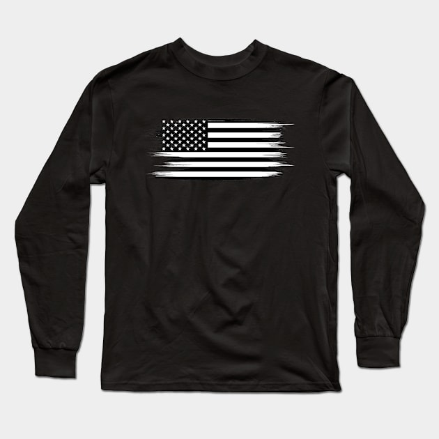 Tattered Flag / USA / Flag / United States of America Long Sleeve T-Shirt by Freedom & Liberty Apparel